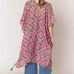 Pink  Abstract Kimono