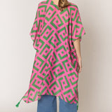 Pink  Abstract Kimono
