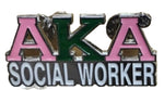 AKA Social Worker lapel pin