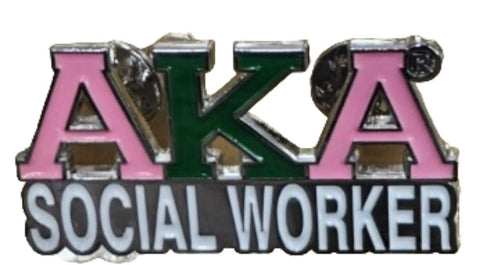 AKA Social Worker lapel pin
