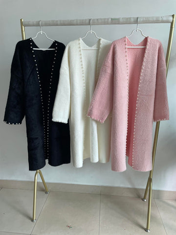 Cultured Pearl Sweater Coat