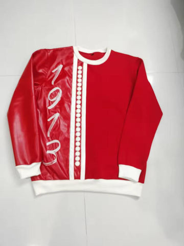 Delta Faux Red Sweatshirt