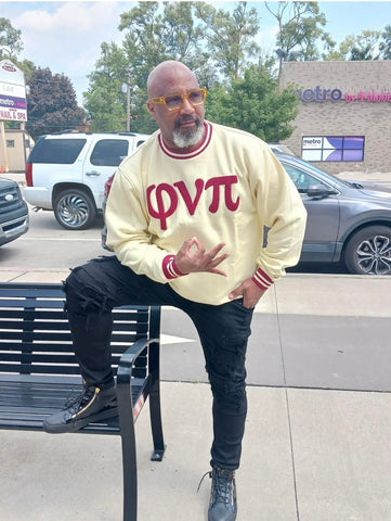 Kappa Chenille Cream Phi Nu Pi Sweatshirt