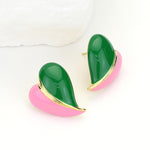I Heart Pink and Green Earrings