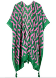 AKA Abstract Kimono Cover up  Green