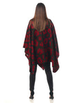 Leopard Print Wrap Shawl in Black