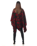 Leopard Print Wrap Shawl in Black