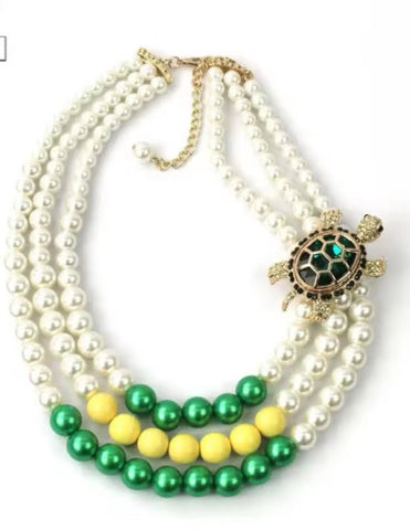Tirtle necklace and brooch