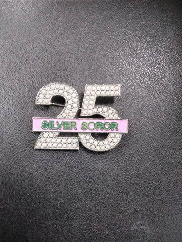AKA Silver Soror Pin