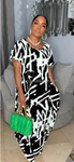 Black and White Abstract Dress