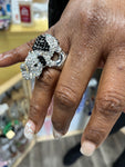 Black ele rhinestone ring