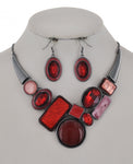 Bombshell in Red and Black Necklace