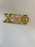 Chi eta phi rhinestone pin