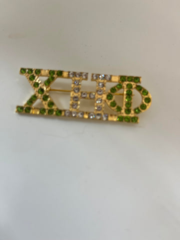 Chi eta phi rhinestone pin