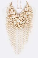 Cream Waterfall necklace
