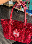 Delta Red Sequin tote