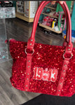Delta Red Sequin tote