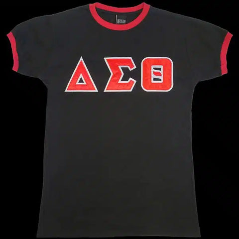 Delta Applique tshirt black