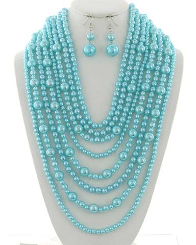 Dripping in Blue Necklace