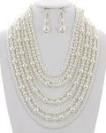 Dripping in White Necklace