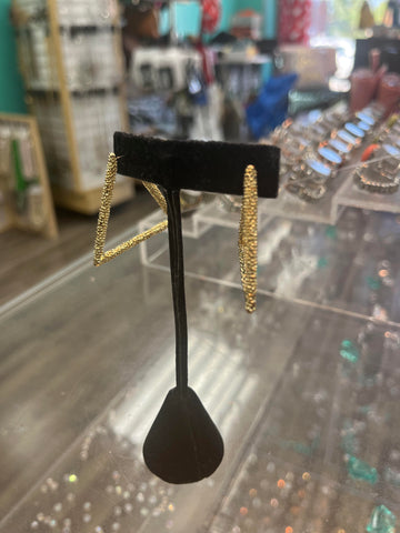 Gold Triangle Hoops