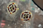 Kappa Round Rhinestone Cuff link