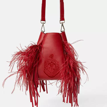 Luxury leather Crest Crossbody
