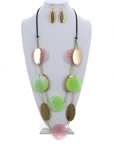 Power Move in Pink and Green Necklace