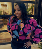 Purple and Blue Flower Jacket