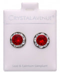 Red Rhinestone Earrings