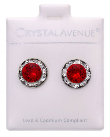 Red Rhinestone Earrings