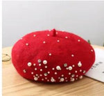 Rhinestone and pearl beret