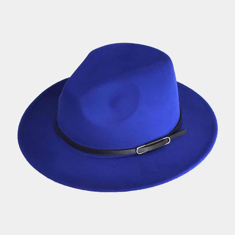 Royal blue fedora