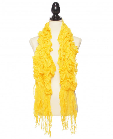 Yellow Ruffle Scarf