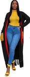 Black, red and gold fringe sweater
