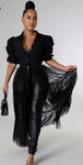 Black tulle shirt