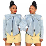 jean bow shirt