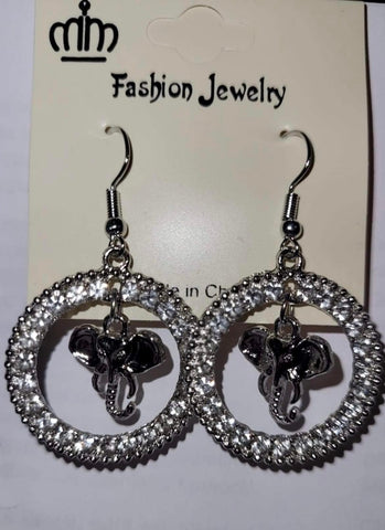 Elephant Drop Earring