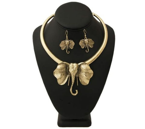 Gold elephant set
