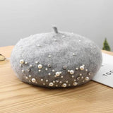 Rhinestone and pearl beret