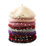 Rhinestone and pearl beret