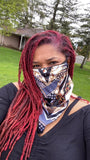 Black and Gold Scarf Face Mask