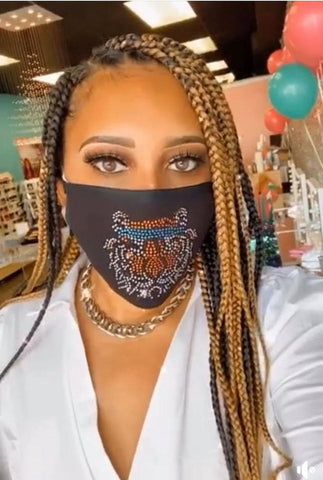 Tiger Bling Face Mask -