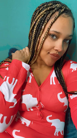 Long Sleeve Elephant shorts Pajamas