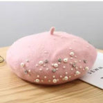 Rhinestone and pearl beret