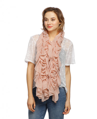 Pink Ruffle Scarf