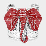 Red Cuff elephant bracelet