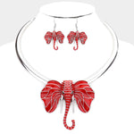 Red elephant choker set