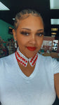 Red and White pearl collar