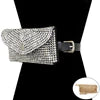 Silver rhinestone waist bag